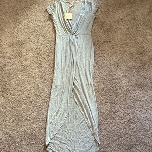 Rolla Coster Heather Gray Wrap Maxi Dress